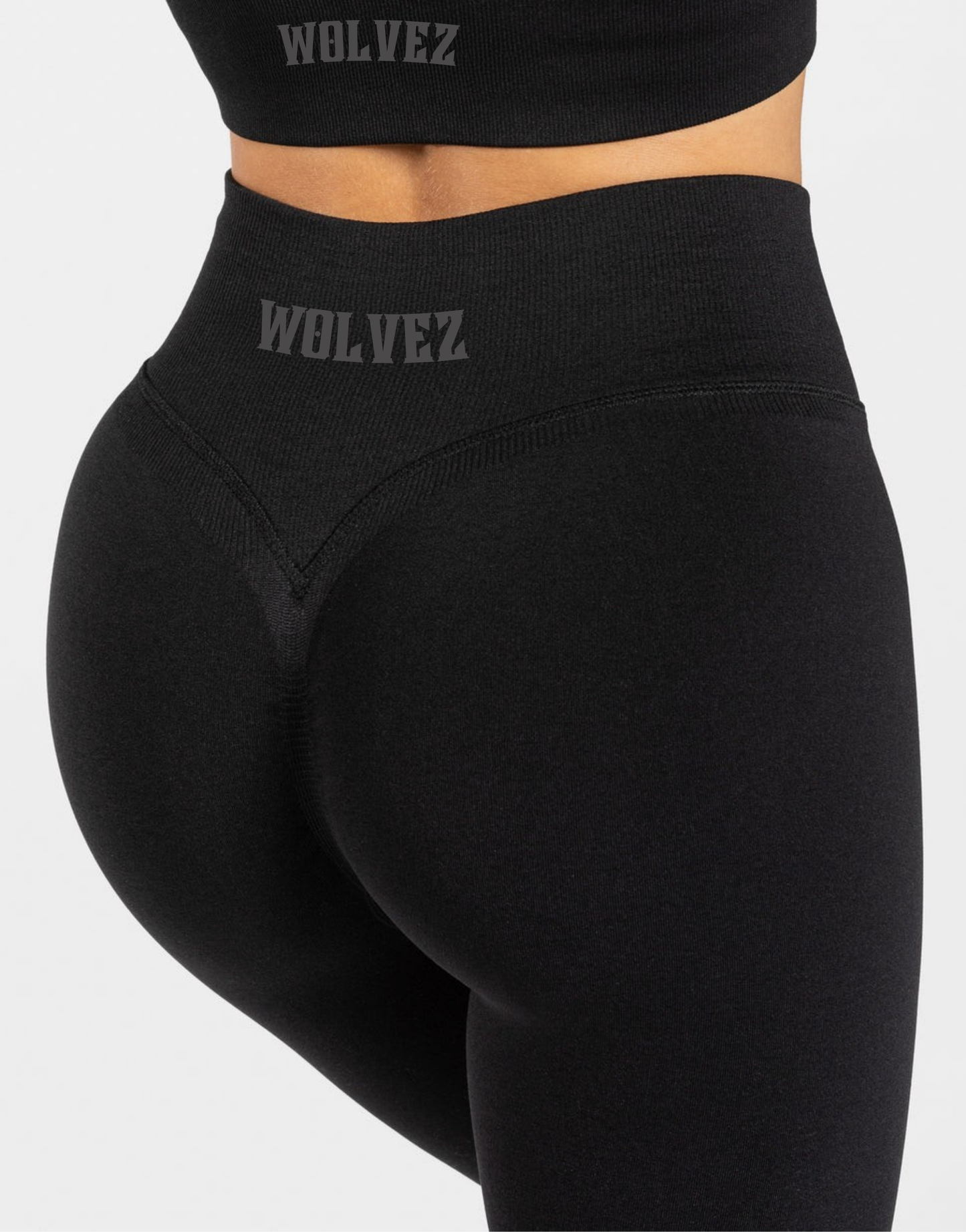 Wolvez Statement Scrunch Leggings ''Black''