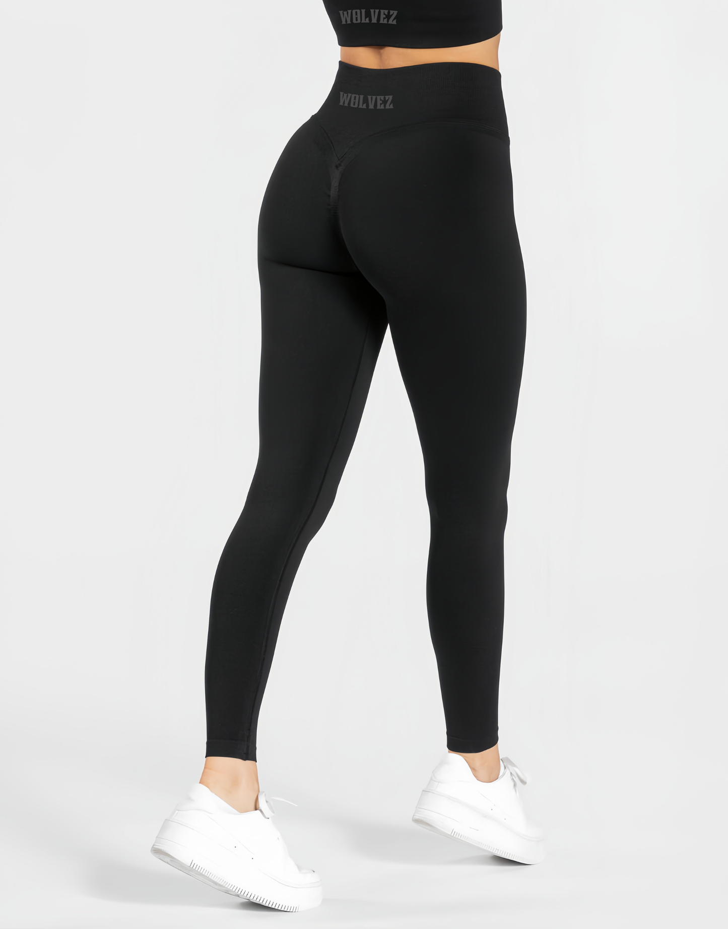 Wolvez Statement Scrunch Leggings ''Black''