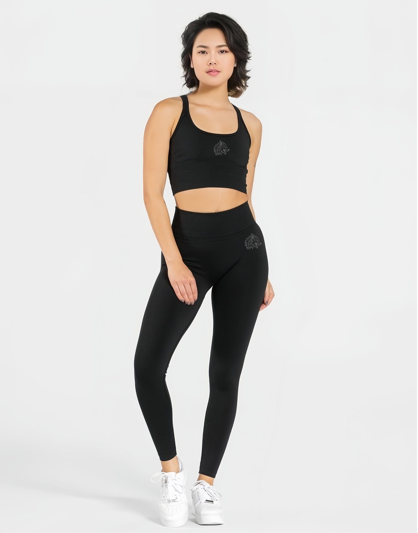 Wolvez Statement Scrunch Leggings ''Black''